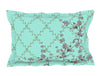 Floral Moonlight Jade - Light Aqua 100% Cotton Large Bedsheet - Lattice By Spaces