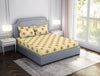 Ornate Super Lemon-Yellow Microfiber Double Bedsheet - Adore By Welspun