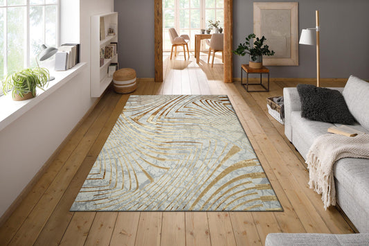 Mustard Hypoallergic Soft Polyester Woven Carpet - Nova By Spaces