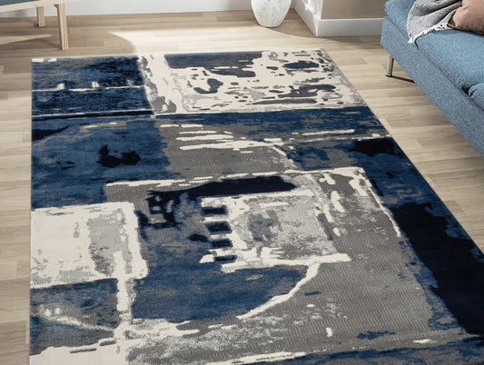 Light Grey Plush Feel Polypropylene Woven Carpet - Idika By Spaces