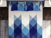 Geometric Dark Blue Microfiber Double Bedsheet - Welspun Forever By Welspun