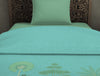 Floral Blue - Aqua Polyester Fleece Blanket - Pichwai - Rangana By Spaces