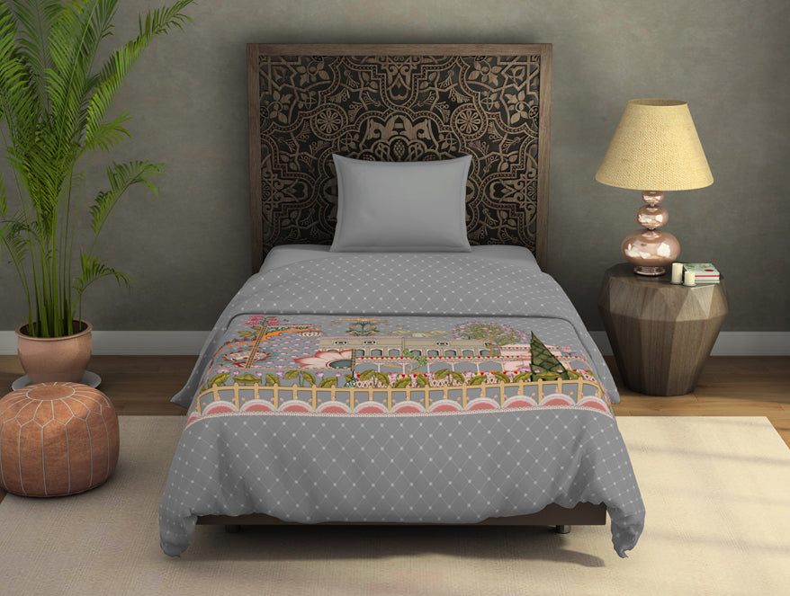 Floral Moonstruck Polyester Fleece Blanket - Rangana - Rangana By Spaces