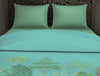 Floral Blue Tint - Aqua Polyester Fleece Blanket - Pichwai - Rangana By Spaces
