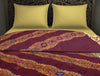 Floral Syrah - Dark Red Polyester Fleece Blanket - Benarsi - Rangana By Spaces