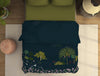 Floral Blue Coral  Polyester Fleece Blanket - Pichwai - Rangana By Spaces