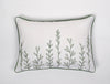 Leaves Ivory-White 100% Cotton Cushion Covers - Courtyard By Spun