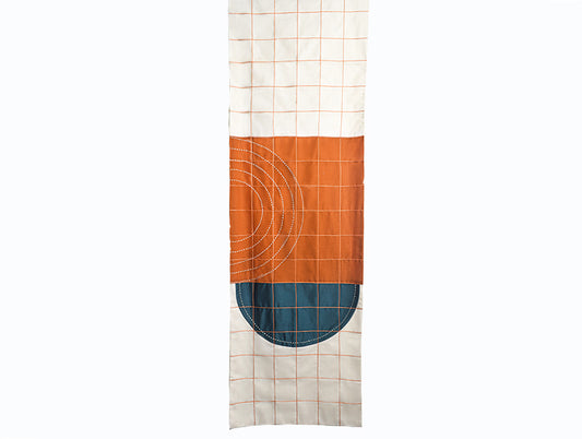 Handcrafted Multi 100% Cotton Table Runner - Rhythm By Spun