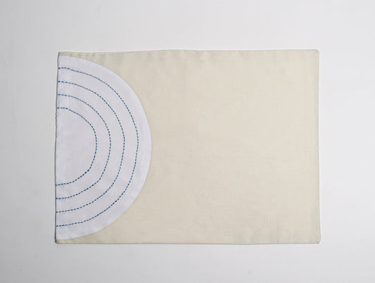 Handcrafted Cream/Off White 100% Cotton Placemats (Set of 4) - Rhythm By Spun
