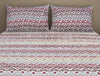 Geometric Lilac Ash - Light Grey Microfiber Double Bedsheet - Dazzle By Welspun