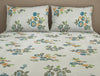 Floral Afterglow - Light Yellow Microfiber Double Bedsheet - Dazzle By Welspun