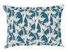 Floral Blue Sapphire - Dark Blue Microfiber Double Bedsheet - Dazzle By Welspun
