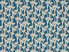Floral Blue Sapphire - Dark Blue Microfiber Double Bedsheet - Dazzle By Welspun