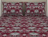 Geometric Rhubarb - Dark Red Microfiber Double Bedsheet - Dazzle By Welspun