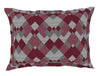 Geometric Rhubarb - Dark Red Microfiber Double Bedsheet - Dazzle By Welspun
