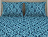 Ornate Poseidon - Dark Blue Microfiber Double Bedsheet - Dazzle By Welspun