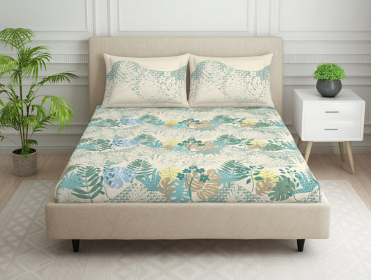 Essentials 100% Cotton Bedsheet - Tropica by Spaces