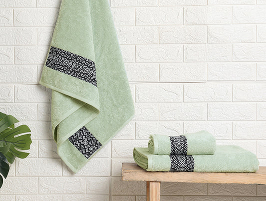 BNM Turkish Cotton Luxury Bath Towels, Set of 4, Forest Green 