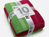 Rough Red/Green 10 Piece 100% Cotton Towel Set - Atrium By Spaces