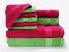 Rough Red/Green 10 Piece 100% Cotton Towel Set - Atrium By Spaces