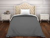 Solid Grey 100% Cotton Single Duvet Cover - Hygro By Spaces