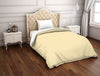 Solid Cream - Light Yellow 100% Cotton Single Duvet Cover - Hygro By Spaces