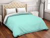 Solid Aqua Green - Light Green 100% Cotton Double Duvet Cover - Hygro By Spaces