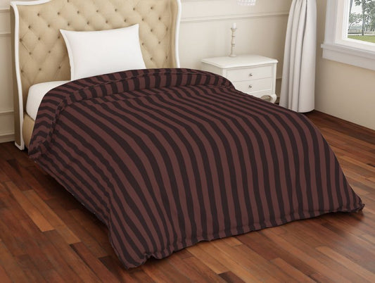 Solid Chocolate - Dark Brown 100% Cotton Single Duvet Cover - Skyrise By Spaces