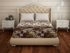 Floral Brown 100% Cotton Double Bedsheet - Atrium Plus By Spaces