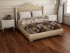 Floral Brown 100% Cotton Double Bedsheet - Atrium Plus By Spaces