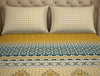 Abstract Mustard - Dark Yellow 100% Cotton Double Bedsheet - Atrium Plus By Spaces