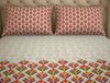 Floral Maroon 100% Cotton Double Bedsheet - Atrium Plus By Spaces