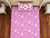 Floral Pink 100% Cotton Single Bedsheet - Atrium By Spaces