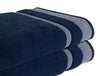Midnight Blue - Dark Blue 2 Piece 100% Cotton Hand Towel Set - Hygro By Spaces