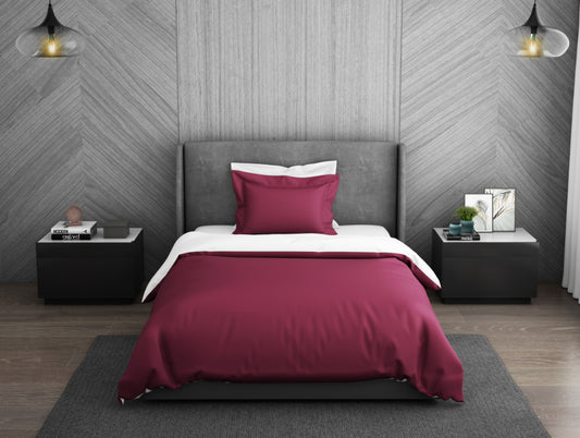 Solid Sangaria - Dark Violet 100% Cotton Single Duvet Cover - Hygro By Spaces