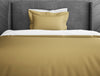 Solid Champagne Gold - Gold 100% Cotton Single Duvet Cover - Hygro By Spaces