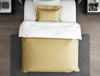 Solid Champagne Gold - Gold 100% Cotton Single Duvet Cover - Hygro By Spaces