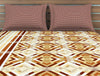 Geometric Brown 100% Cotton Double Bedsheet - Atrium(Seasonbestpremiumaw19) By Spaces