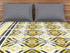 Geometric Grey 100% Cotton Double Bedsheet - Atrium(Seasonbestpremiumaw19) By Spaces