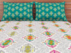 Ornament Emerald - Green 100% Cotton Double Bedsheet - Atrium(Seasonbestpremiumaw19) By Spaces