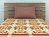 Geometric Brown 100% Cotton Single Bedsheet - Atrium(Seasonbestpremiumaw19) By Spaces