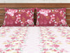 Floral Strawberry - Light Pink 100% Cotton Queen Fitted Sheet - Atrium By Spaces