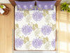 Floral Purple 100% Cotton Queen Fitted Sheet - Atrium By Spaces