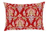 Ornate Poppy Red - Red 100% Cotton Queen Fitted Sheet - Atrium By Spaces