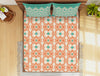 Ornate Peach - Orange 100% Cotton Double Bedsheet - Atrium Plus By Spaces