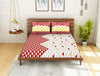 Geometric Red 100% Cotton Double Bedsheet - Atrium Plus By Spaces