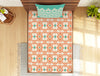 Ornate Peach - Orange 100% Cotton Single Bedsheet - Atrium Plus By Spaces