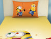 Universal Water Colour Minions Yellow 100% Cotton Single Bedsheet - By Spaces