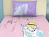 Disney Cindrella Pink 100% Cotton Single Bedsheet - By Spaces