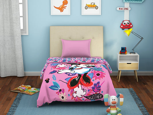 Disney Minnie Pink 100% Cotton Shell Single Quilt - By Spaces